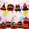 Happy Birthday Red and Black Table Honeycomb Centerpieces Balloons Theme Decor Table Decorations Table Toppers for Girls Women Princess 6th 21st 30th 40th 50th 60th Birthday Party Bday Supplies Gold